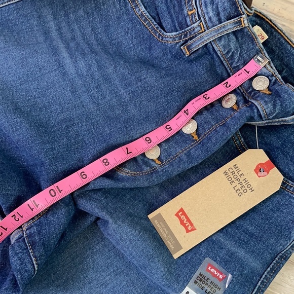 Levi’s Mile High Cropped Wide Leg Jean Button Fly - Picture 8 of 14
